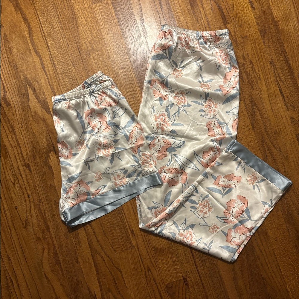 Floral Satin Pajama shorts and pants